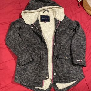Limited Too girls size 10/12  zip up jacket-sherpa lined- EUC